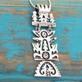 Handmade silver large tree of life pendant